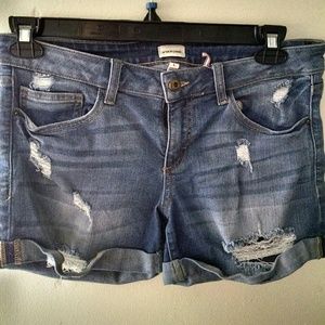 Light denim shorts